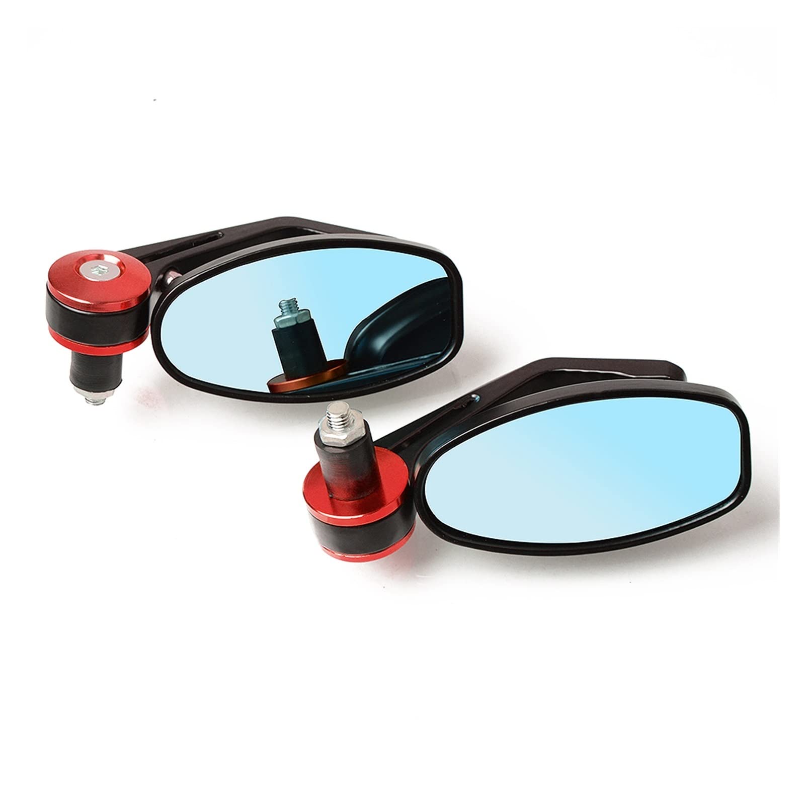Motorrad Rückspiegel Spiegel 7/8 "22MM Motorrad Spiegel CNC Aluninum Lenker Rearview Außenspiegel Für Z125 Pro Für Z650 750 800 900 1000 Für ER6N Für ER6 Lenkerendenspiegel(Red) von LinQianBhD