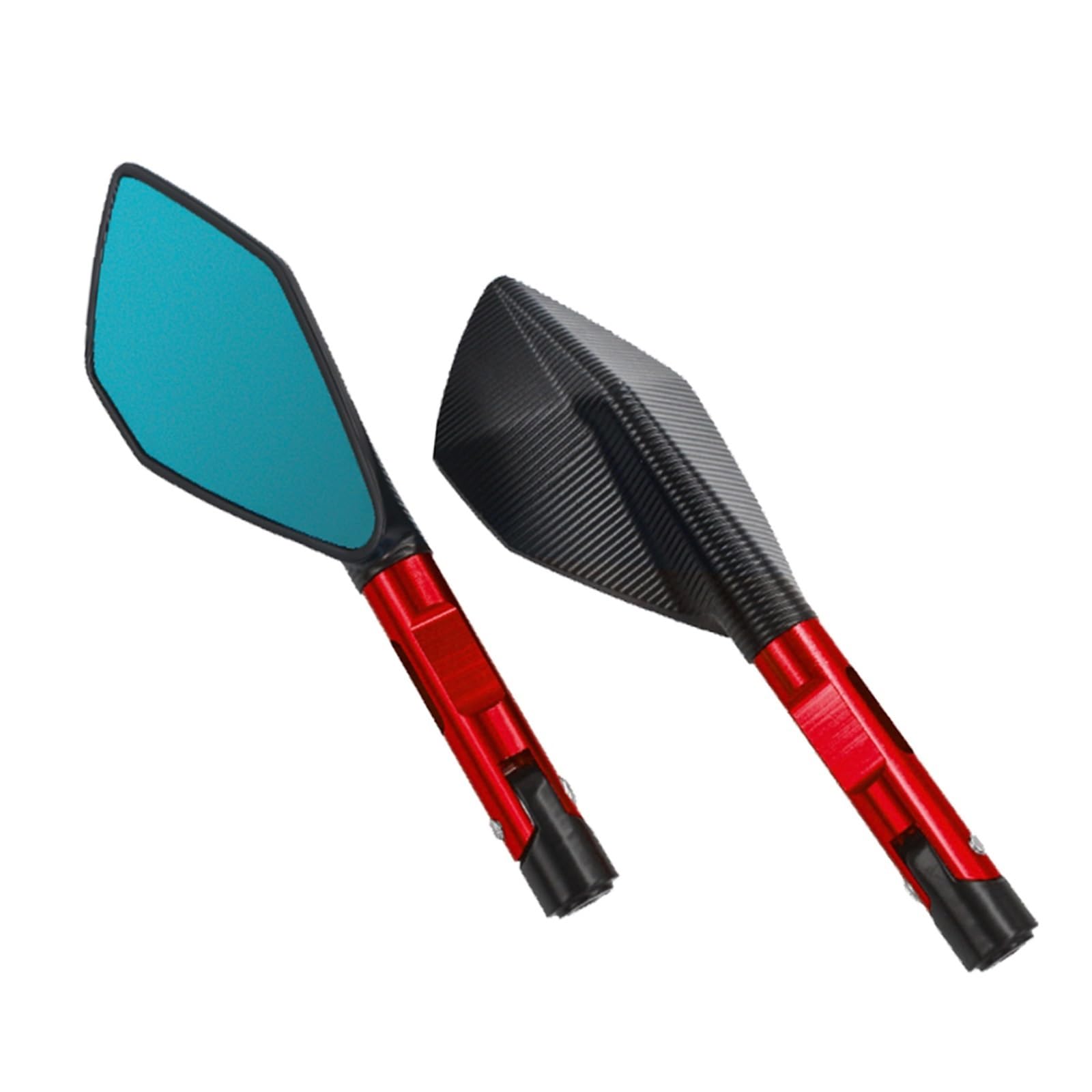 Motorrad Rückspiegel Spiegel Aluminium Motorrad Rearview Außenspiegel 8MM 10MM Für CB650R Für CB500F Für CB500X Für 600 Hornet Für CB1300 Lenkerendenspiegel(Red) von LinQianBhD