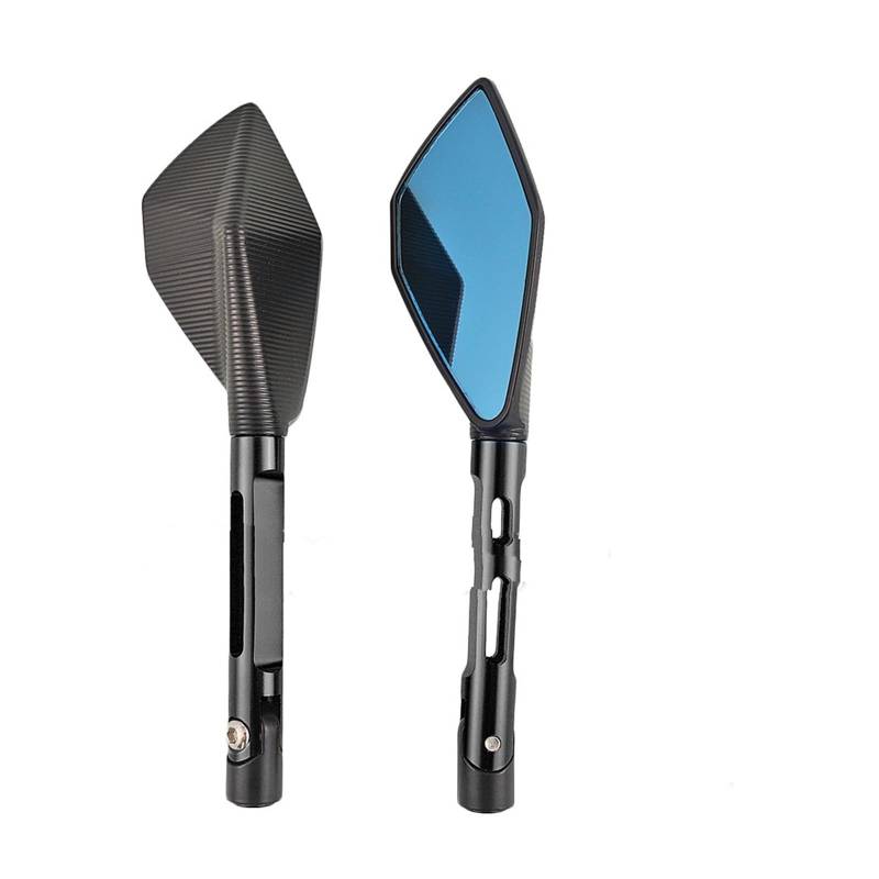 Motorrad Rückspiegel Spiegel CNC Aluminium Custom Motorrad Rearview Außenspiegel 8mm 10mm Für Z750 Für NINJA250 Für R1 Für R6 Für FZ6 Lenkerendenspiegel(Black) von LinQianBhD
