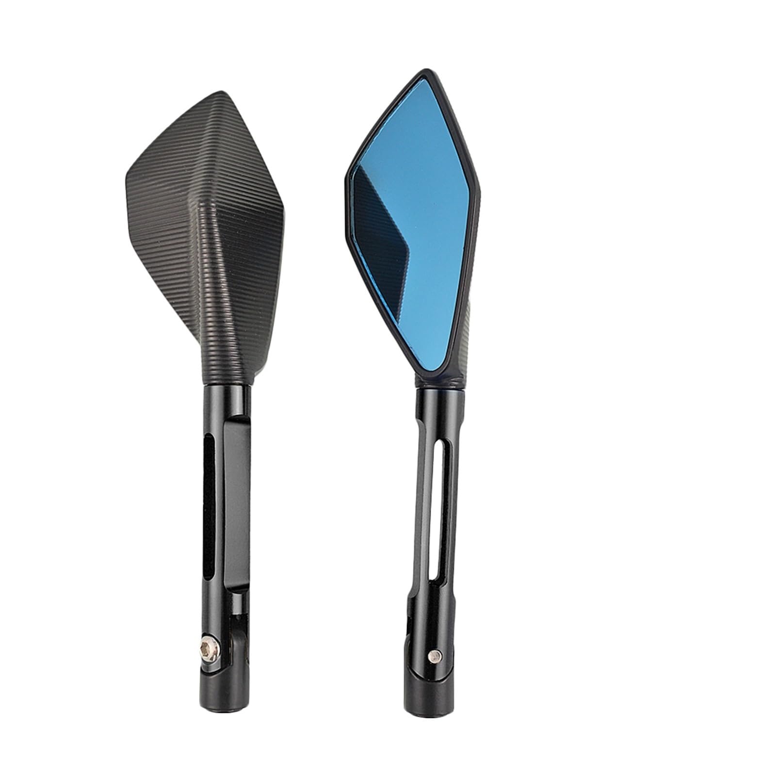 Motorrad Rückspiegel Spiegel CNC Aluminium Custom Motorrad Rearview Außenspiegel 8mm 10mm Für Z750 Für NINJA250 Für R1 Für R6 Für FZ6 Lenkerendenspiegel(Black) von LinQianBhD