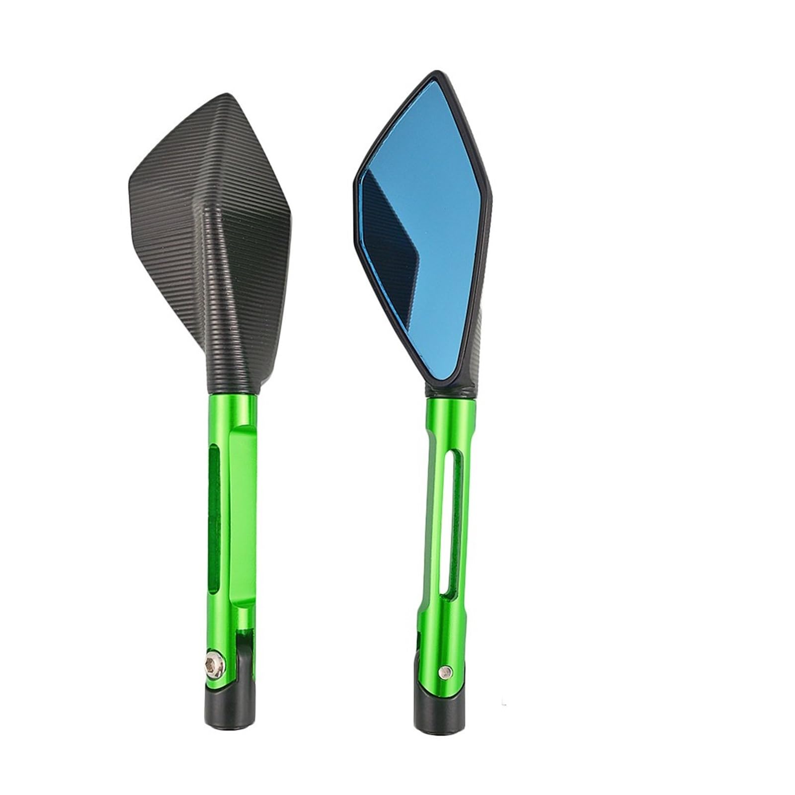 Motorrad Rückspiegel Spiegel CNC Aluminium Custom Motorrad Rearview Außenspiegel 8mm 10mm Für Z750 Für NINJA250 Für R1 Für R6 Für FZ6 Lenkerendenspiegel(Green) von LinQianBhD