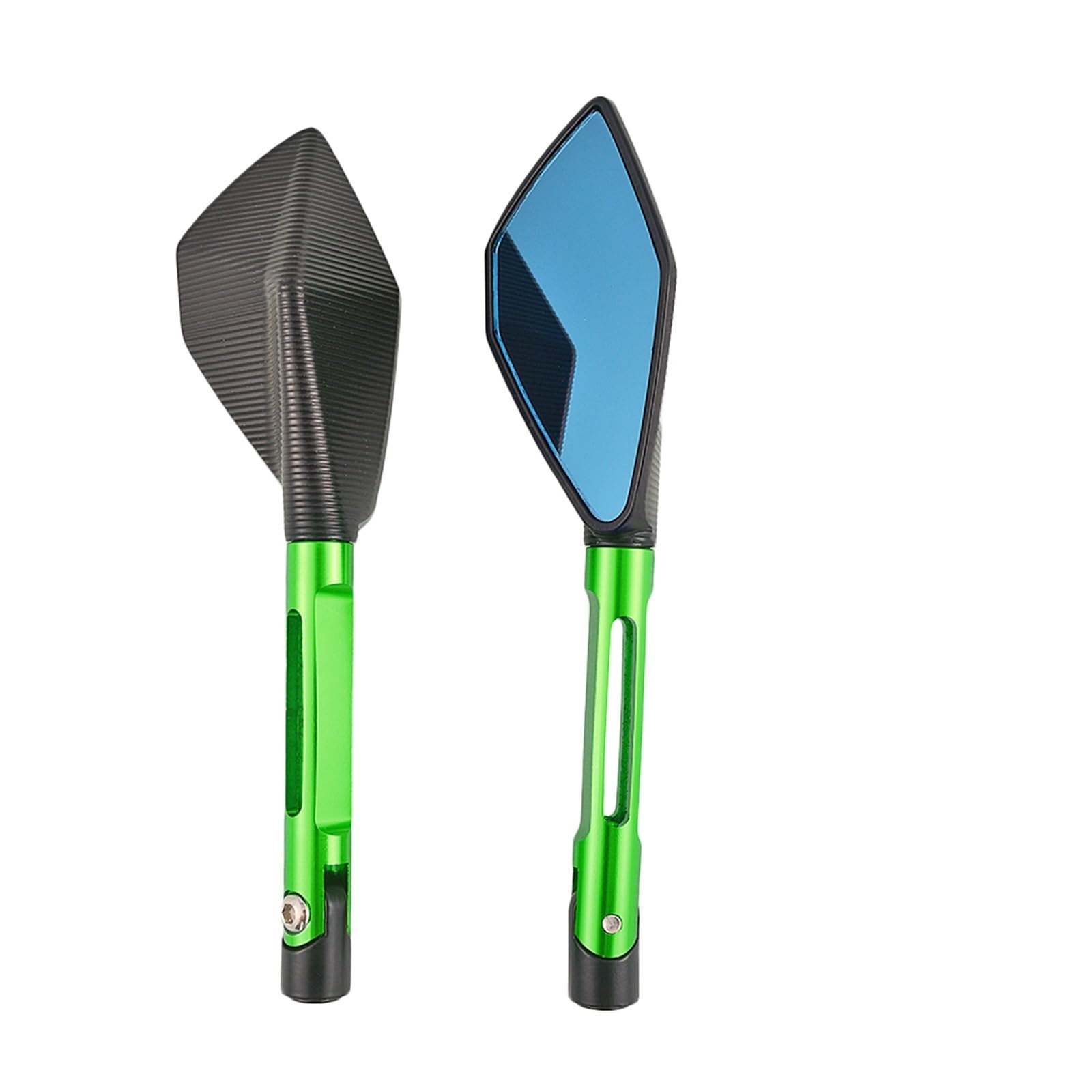 Motorrad Rückspiegel Spiegel CNC Aluminium Custom Motorrad Rearview Außenspiegel 8mm 10mm Für Z750 Für NINJA250 Für R1 Für R6 Für FZ6 Lenkerendenspiegel(Green) von LinQianBhD