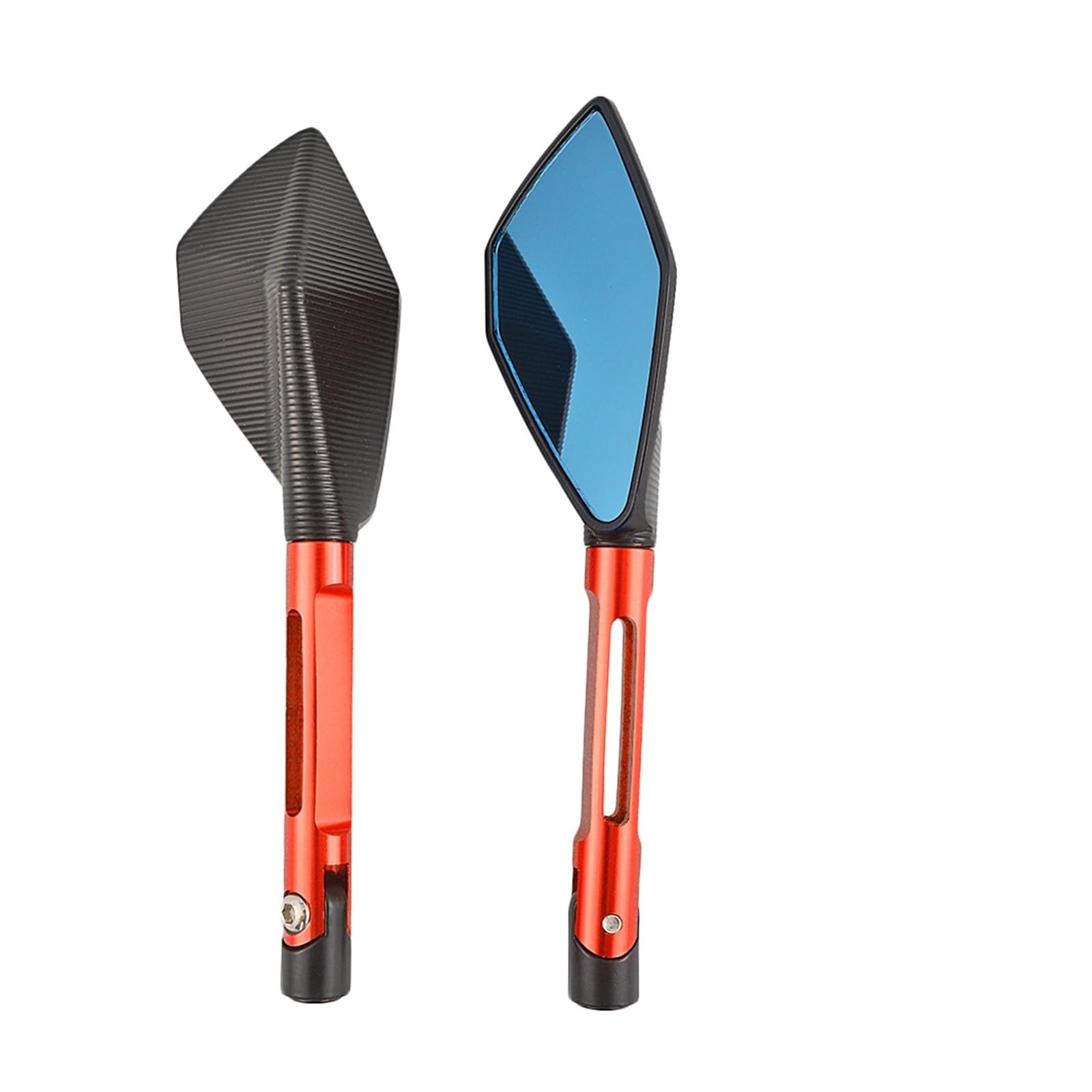 Motorrad Rückspiegel Spiegel CNC Aluminium Custom Motorrad Rearview Außenspiegel 8mm 10mm Für Z750 Für NINJA250 Für R1 Für R6 Für FZ6 Lenkerendenspiegel(Orange) von LinQianBhD