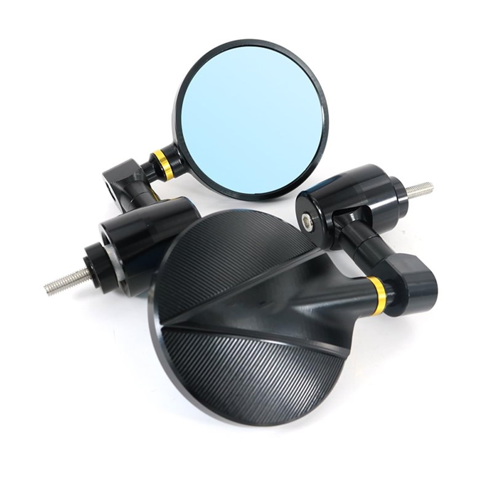 Motorrad Rückspiegel Spiegel Für CB125R 2012 2013 2014 2015 2016 2017 2018 2019 2020 2021 Motorrad CNC Griff Bar Rearview Außenspiegel Bar End Spiegel Lenkerendenspiegel(Gold) von LinQianBhD