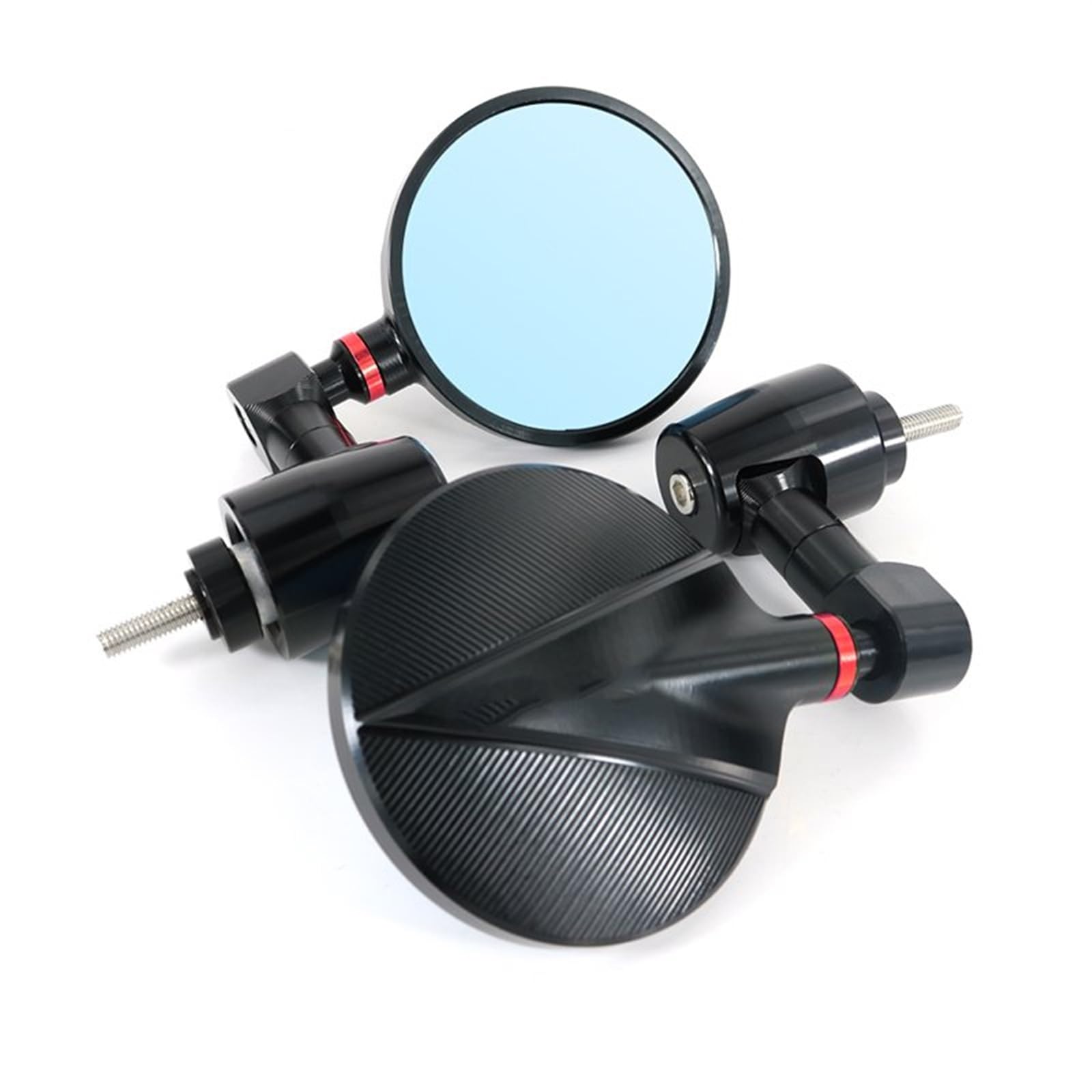 Motorrad Rückspiegel Spiegel Für CB125R 2012 2013 2014 2015 2016 2017 2018 2019 2020 2021 Motorrad CNC Griff Bar Rearview Außenspiegel Bar End Spiegel Lenkerendenspiegel(Red) von LinQianBhD