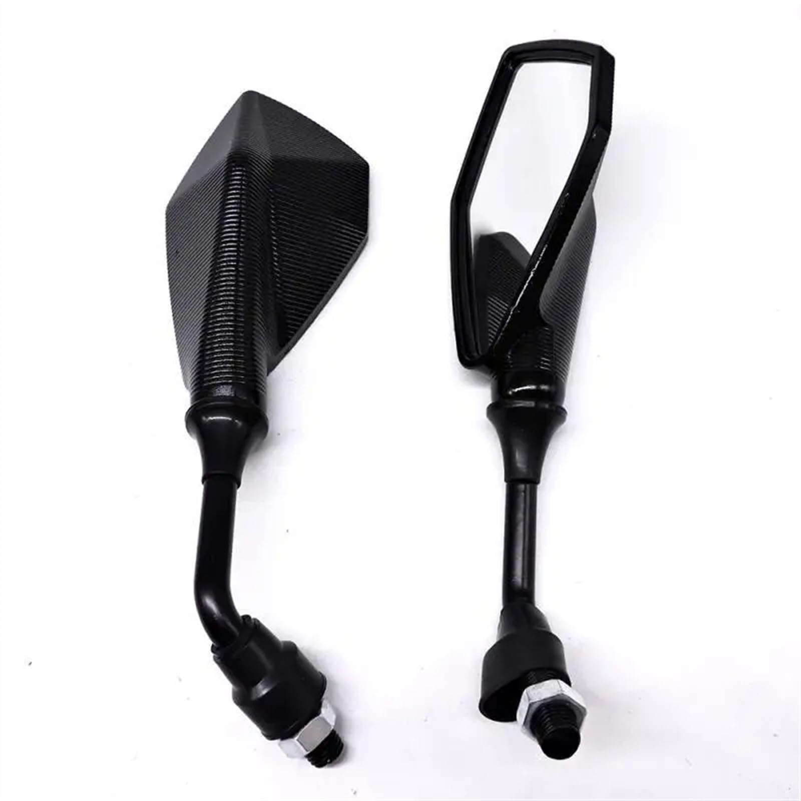 Motorrad Rückspiegel Spiegel Motorrad-Rückspiegel Lenkerspiegel Außenspiegel Blendfrei Langlebiges Motorrad-Zubehör Lenkerendenspiegel(Black) von LinQianBhD