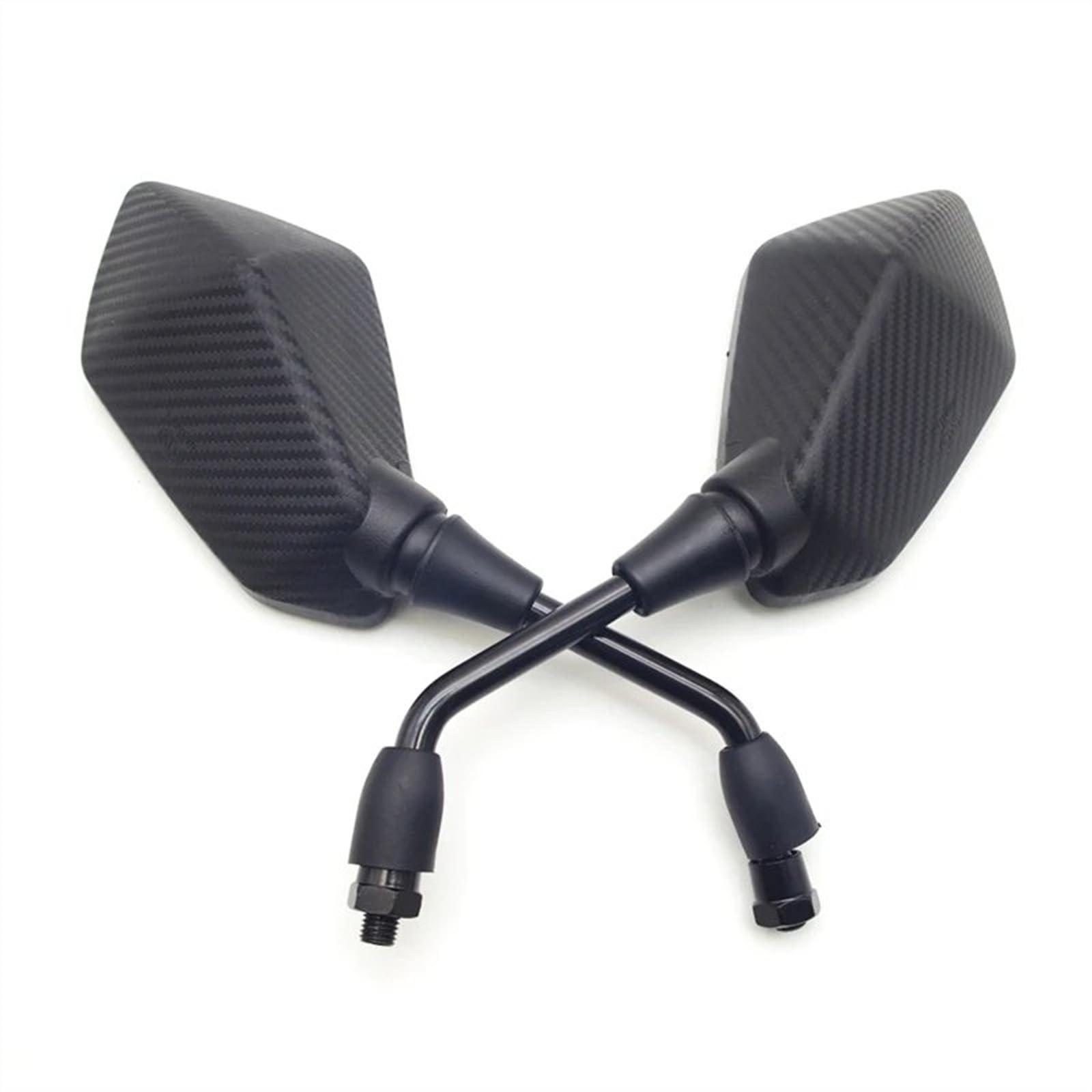 Motorrad Rückspiegel Spiegel Motorrad-Rückspiegel Lenkerspiegel Außenspiegel Blendfrei Modisches Motorrad-Zubehör Lenkerendenspiegel(Black) von LinQianBhD