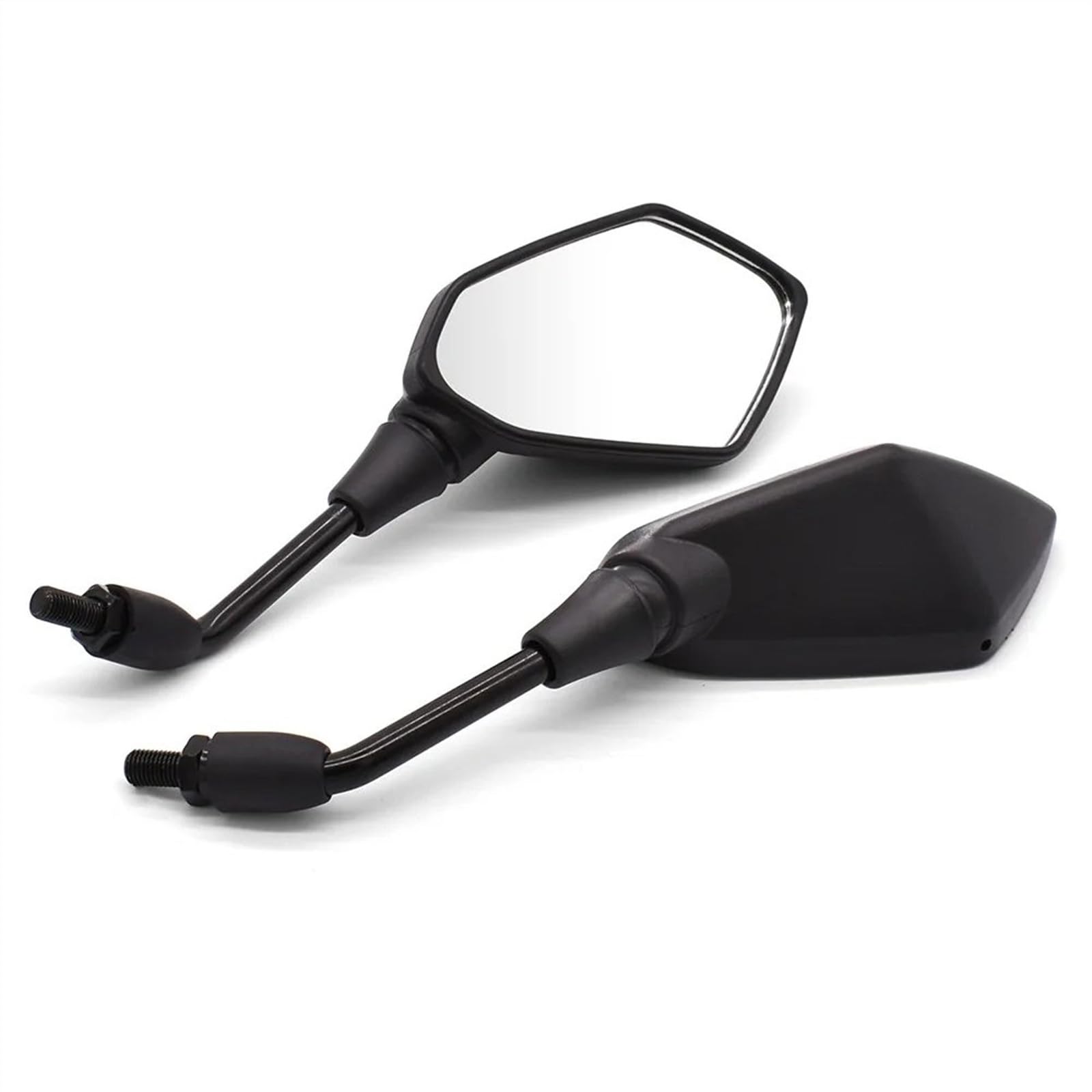 Motorrad Rückspiegel Spiegel Motorrad-Rückspiegel Lenkerspiegel Außenspiegel Blendfrei Modisches Motorrad-Zubehör Lenkerendenspiegel(Black) von LinQianBhD