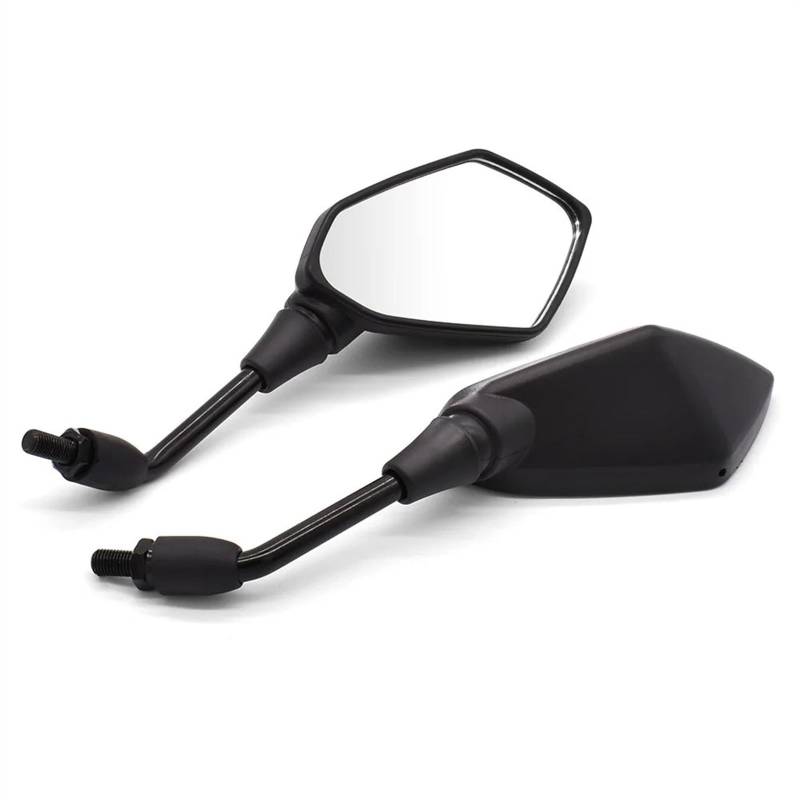 Motorrad Rückspiegel Spiegel Motorrad-Rückspiegel Lenkerspiegel Außenspiegel Blendfrei Modisches Motorrad-Zubehör Lenkerendenspiegel(Black) von LinQianBhD