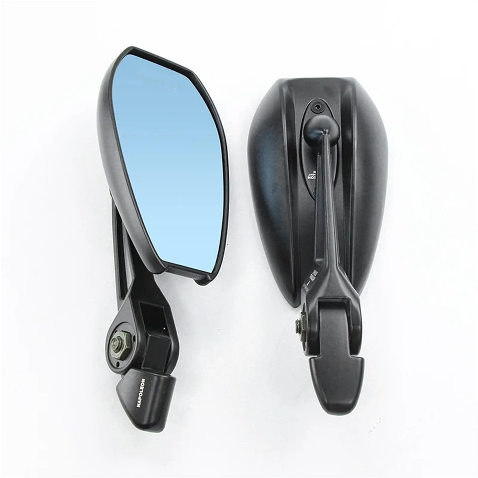 Motorrad Rückspiegel Spiegel Motorrad-Rückspiegel Lenkerspiegel Außenspiegel Blendfrei Modisches Motorrad-Zubehör Lenkerendenspiegel(Blue Mirror) von LinQianBhD