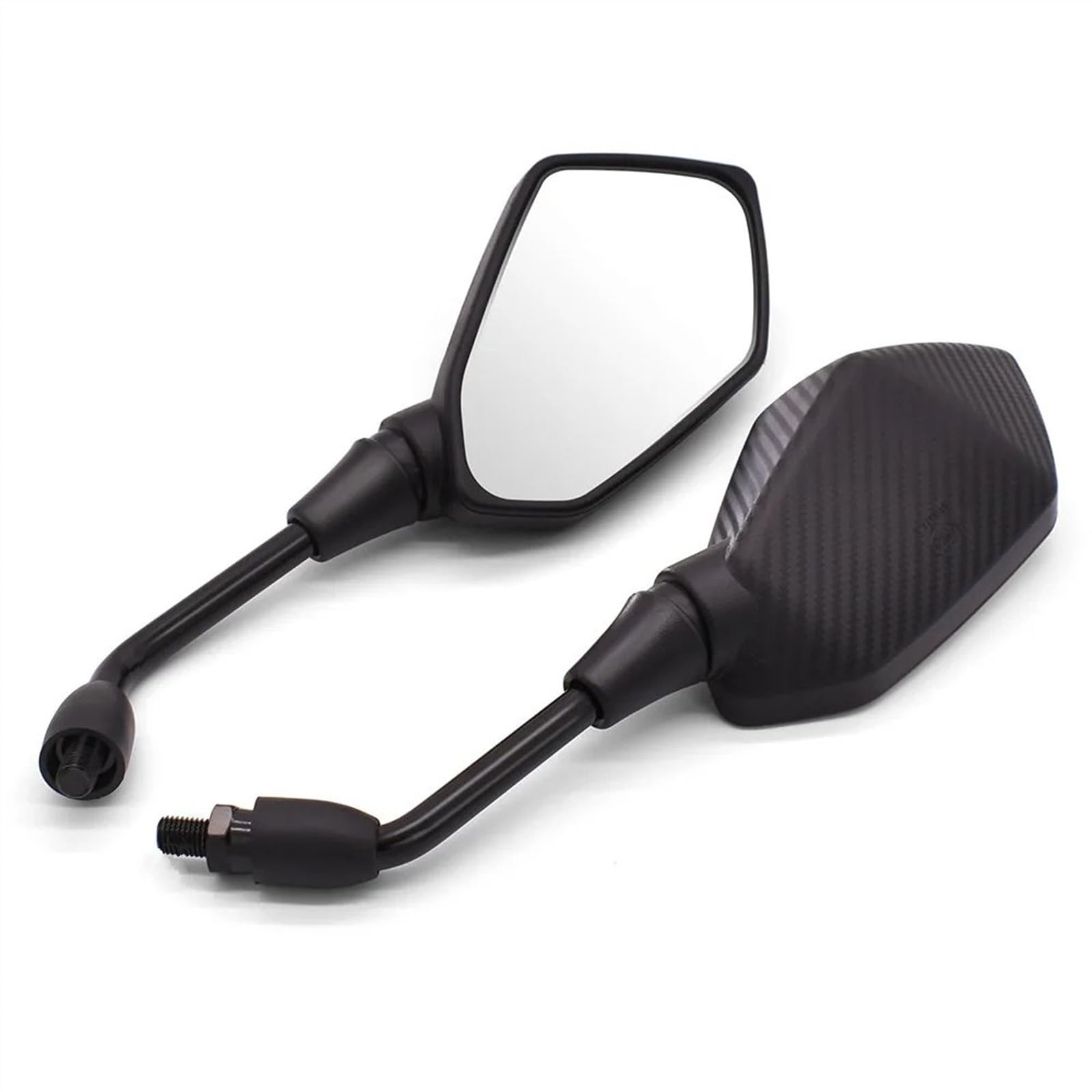 Motorrad Rückspiegel Spiegel Motorrad-Rückspiegel Lenkerspiegel Außenspiegel Blendfrei Modisches Motorrad-Zubehör Lenkerendenspiegel(Carbon Fiber) von LinQianBhD