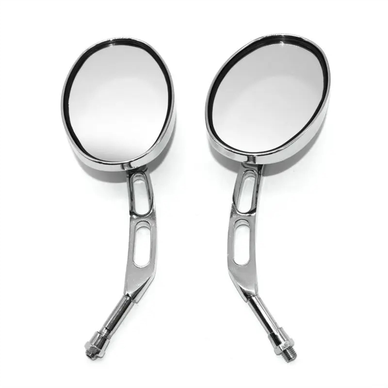 Motorrad Rückspiegel Spiegel Motorrad-Rückspiegel Lenkerspiegel Außenspiegel Blendfrei Modisches Motorrad-Zubehör Lenkerendenspiegel(Chrome) von LinQianBhD