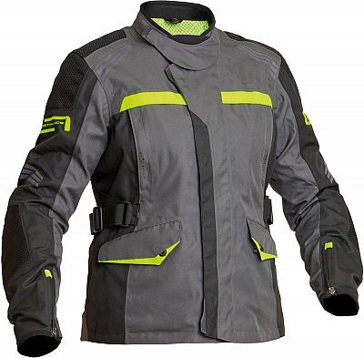 Lindstrands Granberg, Textiljacke wasserdicht Damen - Grau/Neon-Gelb/Schwarz - 36 von Lindstrands