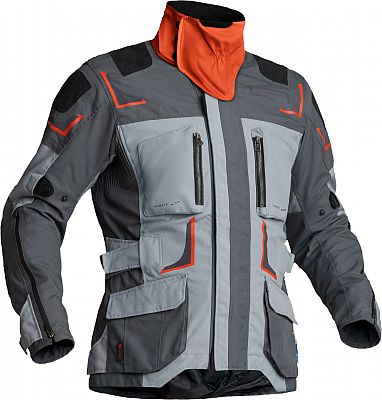 Lindstrands Myrvik, Textiljacke wasserdicht - Grau/Schwarz/Orange - 52 von Lindstrands