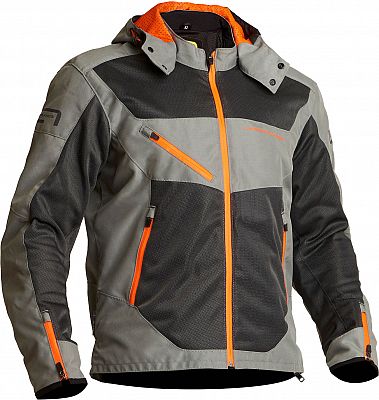 Lindstrands Rexbo, Textiljacke wasserdicht - Grau/Dunkelgrau/Orange - 46 von Lindstrands