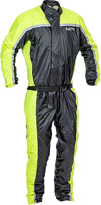 Lindstrands Sidvallen, Regenanzug - Schwarz/Neon-Gelb - XXL von Lindstrands