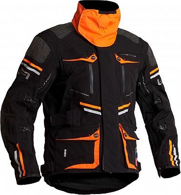 Lindstrands Sunne, Textiljacke wasserdicht - Schwarz/Orange - 48 von Lindstrands