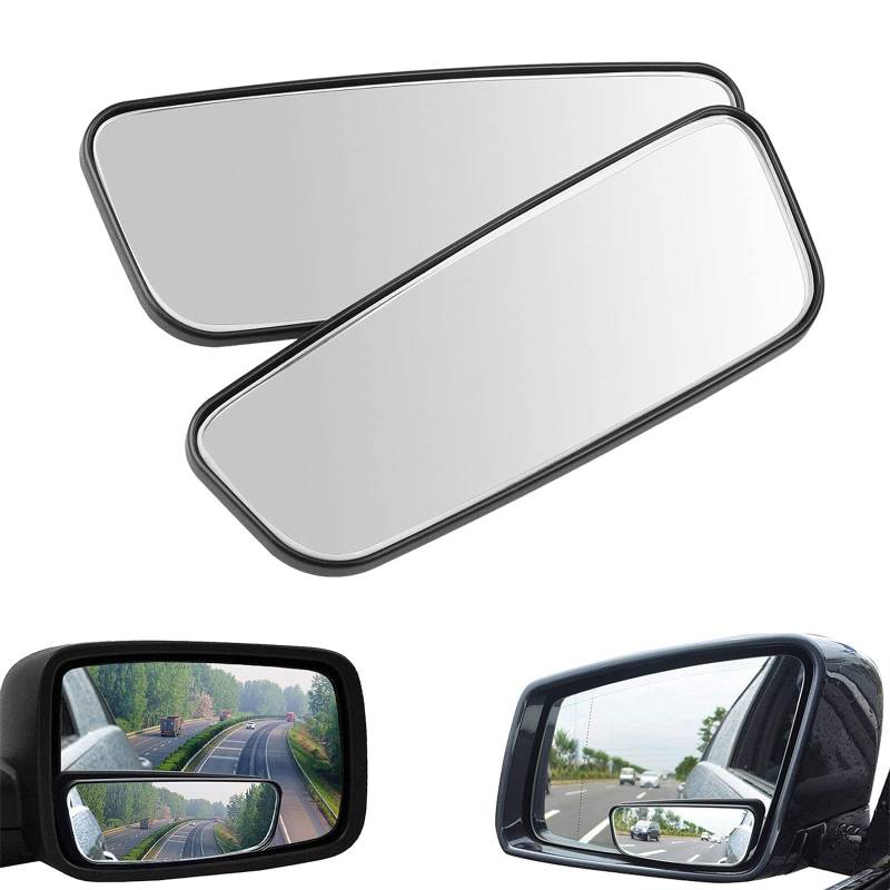 2Pcs Toter Winkel Spiegel Auto, Wasserdichter HD Blind Spot Spiegel, Premium Einstellbar 360° Weitwinkel Seite Rückspiegel für Universellen Auto SUV RV Fahrzeugen Motorrad von Linkstyle