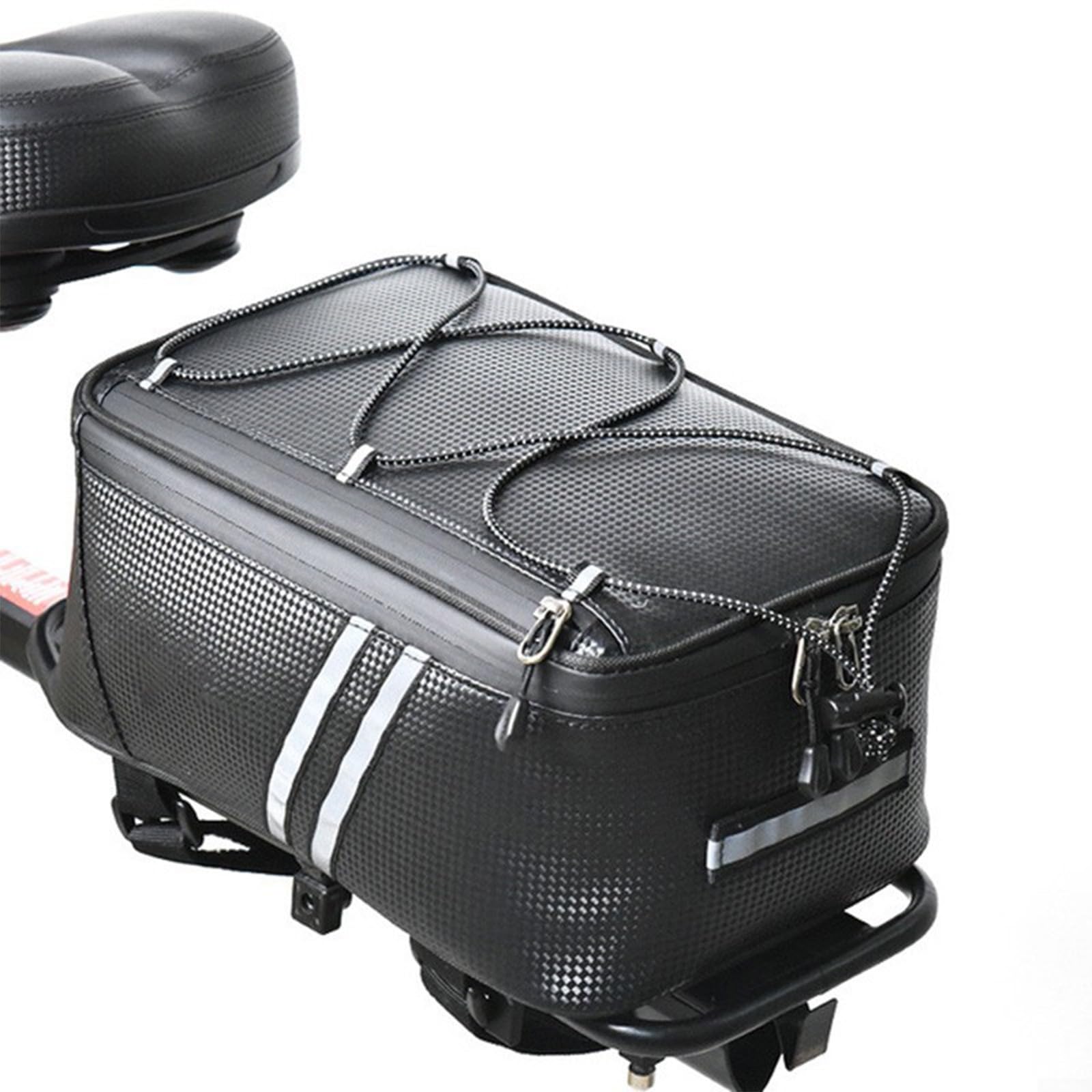 Lioaeust Fahrrad-Gepäckträgertasche, 8 l, größere E-Bike-Kofferraumtasche, reflektierende Kofferraumtaschen, Heckträgertasche, Ersatzteile für Fahrrad von Lioaeust