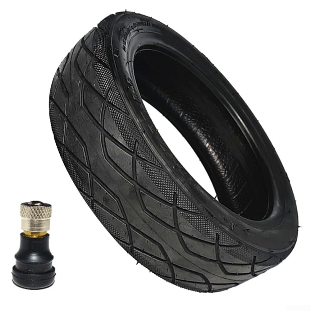 Scooter Tubeless Reifen, 10 Zoll 10X2.50-6.5 Tubeless Reifen für Max G30 60/70-6.5 für Elektroroller-Zubehör (Reifen+gerade Düse) von Lioaeust