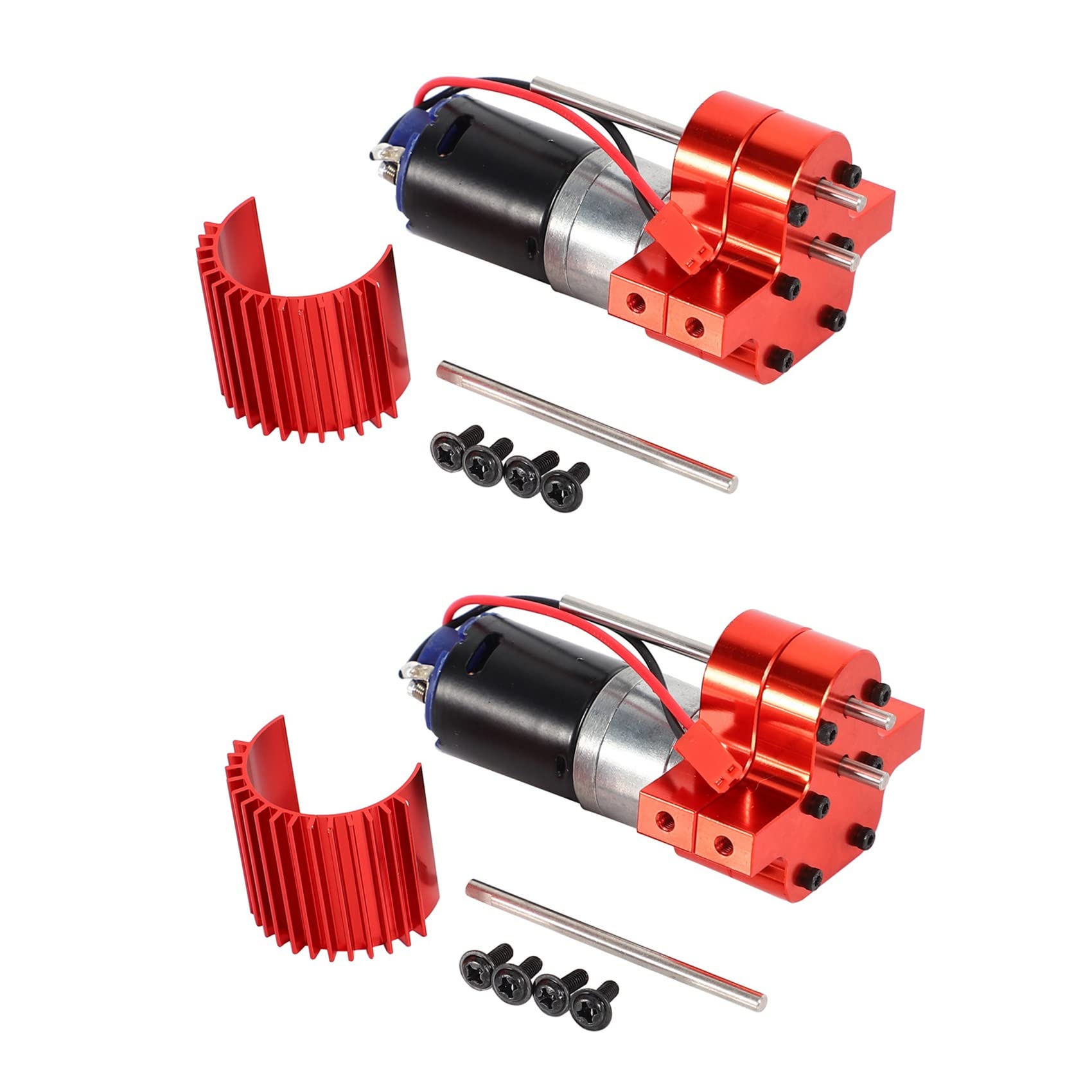 Lioggyet 2X 370 Gebürsteter Motor + KüHlköRper Getriebe Satz Aus Aluminium für C14 C24 B14 B24 B16 B36 Rot Lioggyet 2X 370 Gebürsteter Motor + KüHlköRper Getriebe Satz Aus Aluminium für C14 C24 B14 B24 B16 B36 Rot von Lioggyet