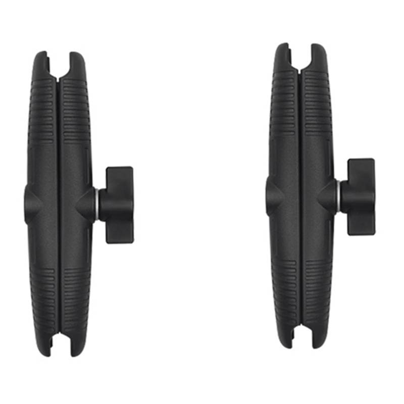 Lioggyet 2X Aluminium Legierungs Arm 17cm Doppel Sockel Arm mit 1 Fuß Halterung Motorrad Kamera Ausleger Arm von Lioggyet