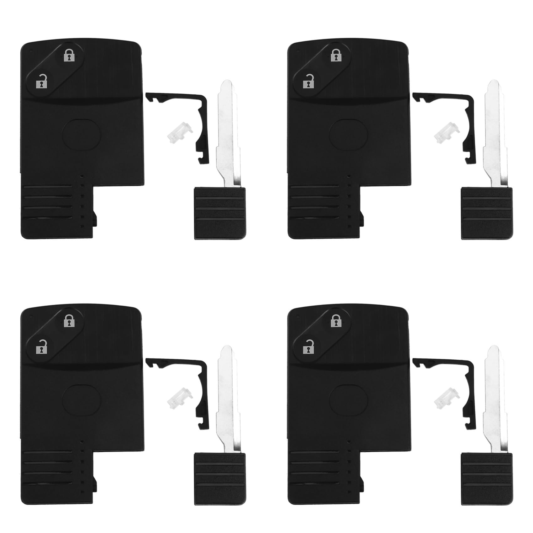 Lioggyet 4 x Etui mit 2 Tasten für Smartcard mit Fernbedienung für 5 6 -7 -9 RX8 Miata Lioggyet 4 x Etui mit 2 Tasten für Smartcard mit Fernbedienung für 5 6 -7 -9 RX8 Miata von Lioggyet