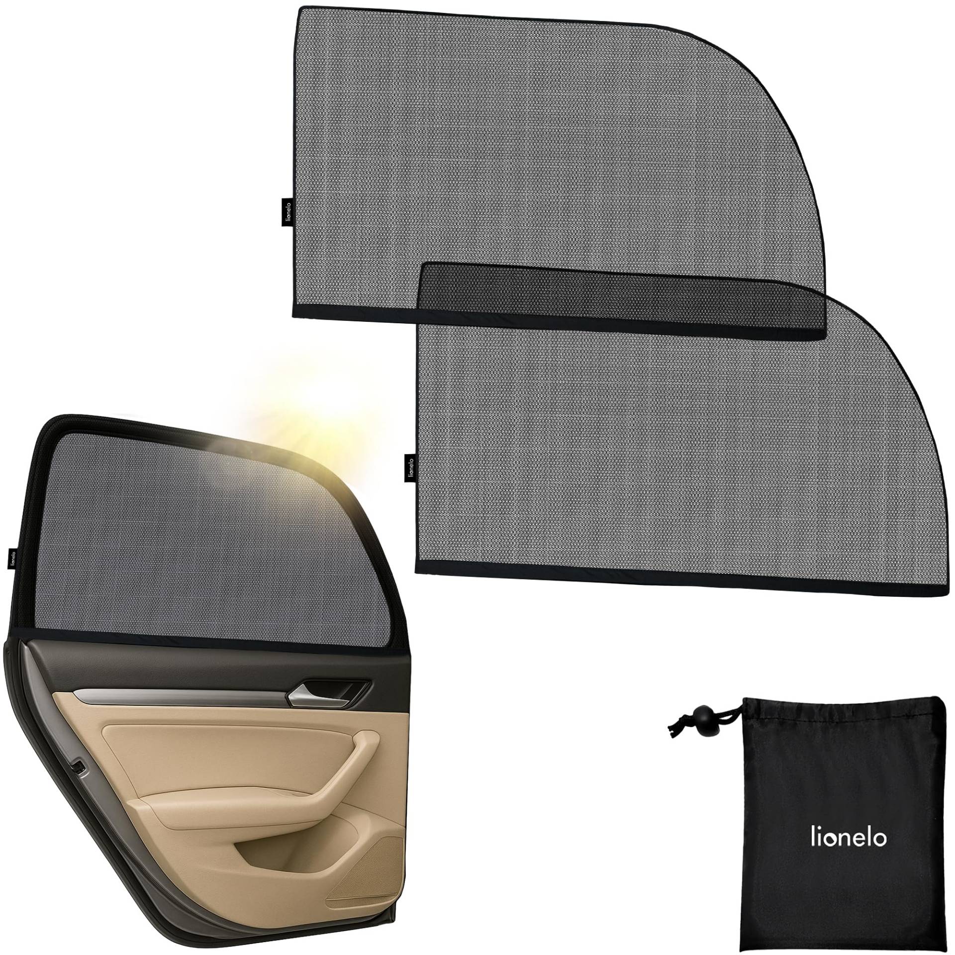 LIONELO SUNBLOCKER Universal Auto Sonnenblende für Fenster Kinder 2 Stück UVA und UVB Schutz vor Sonne und Hitze im Auto Einfache Montage Moskitonetz LIONELO SUNBLOCKER Universal Auto Sonnenblende für Fenster Kinder 2 Stück UVA und UVB Schutz vor Sonne und Hitze im Auto Einfache Montage Moskitonetz von Lionelo