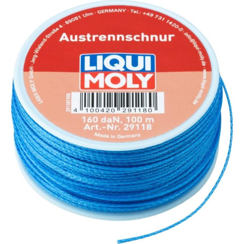 29118 LIQUI MOLY Scheibenaustrennschnur Austrennschnur blau 160daN 100m 29118 LIQUI MOLY Scheibenaustrennschnur Austrennschnur blau 160daN 100m von Liqui Moly