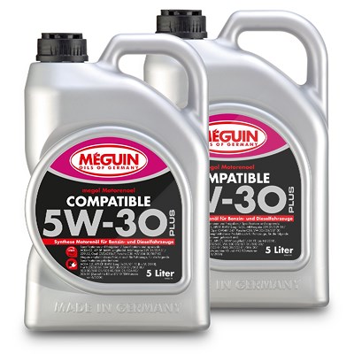 Meguin 2x 5 L megol Motorenöl Compatible SAE 5W-30 Plus [Hersteller-Nr. 6562] von Meguin
