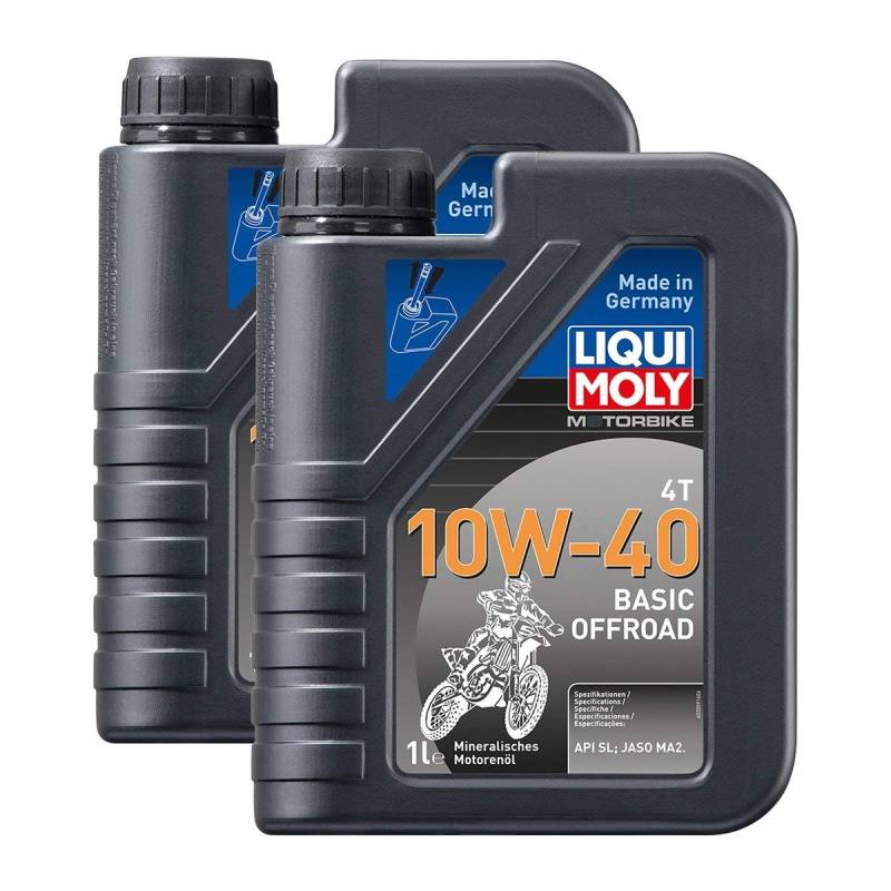 2x LIQUI MOLY 3059 Motorbike 4T Basic Offroad 10W-40 Motoröl 1L von Liqui Moly