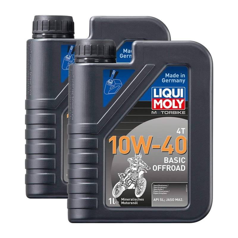 2x LIQUI MOLY 3059 Motorbike 4T Basic Offroad 10W-40 Motoröl 1L von LIQUI-MOLY