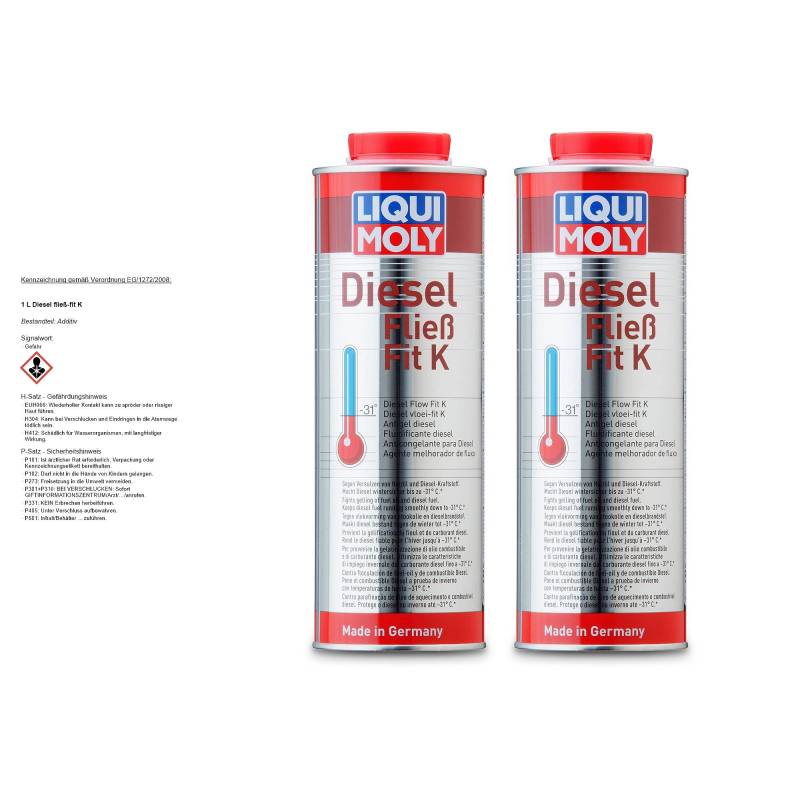 2x LIQUI MOLY 5131 Diesel Fließ-Fit K Winterfest Kraftstoffzusatz Additiv 1L von Liqui Moly