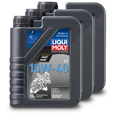 Liqui Moly 3x 1 L Motorbike 4T 10W-40 Motoröl [Hersteller-Nr. 3044] von Liqui Moly