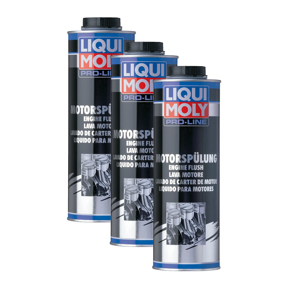 3x LIQUI MOLY 2425 Pro-Line Motorspülung Motor Reiniger Öl Zusatz 1L von LIQUI-MOLY_bundle