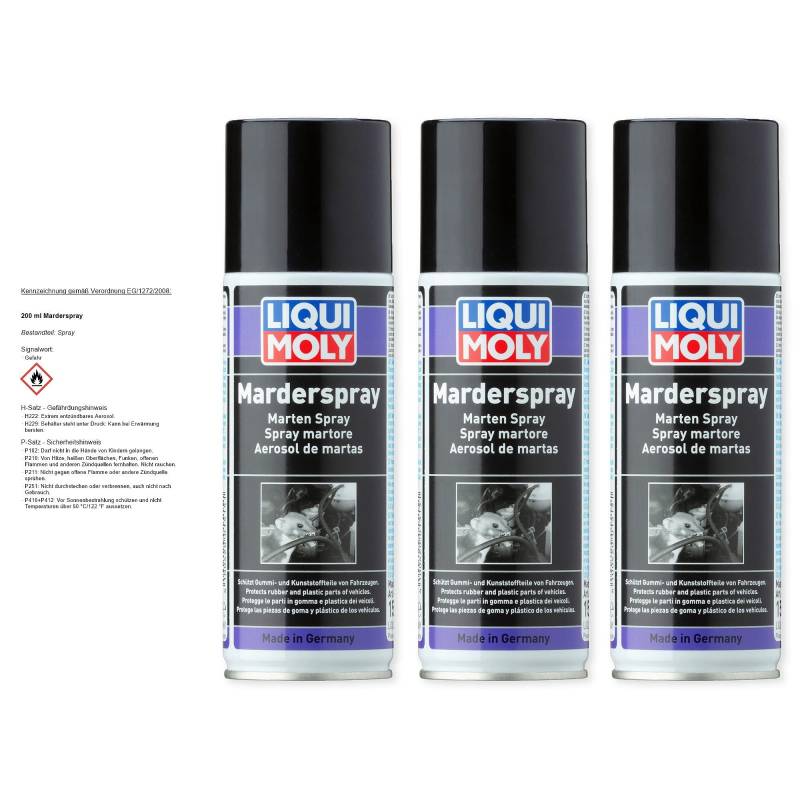 3x LIQUI MOLY 1515 Marder- Schutz Spray 200ml von LIQUI-MOLY