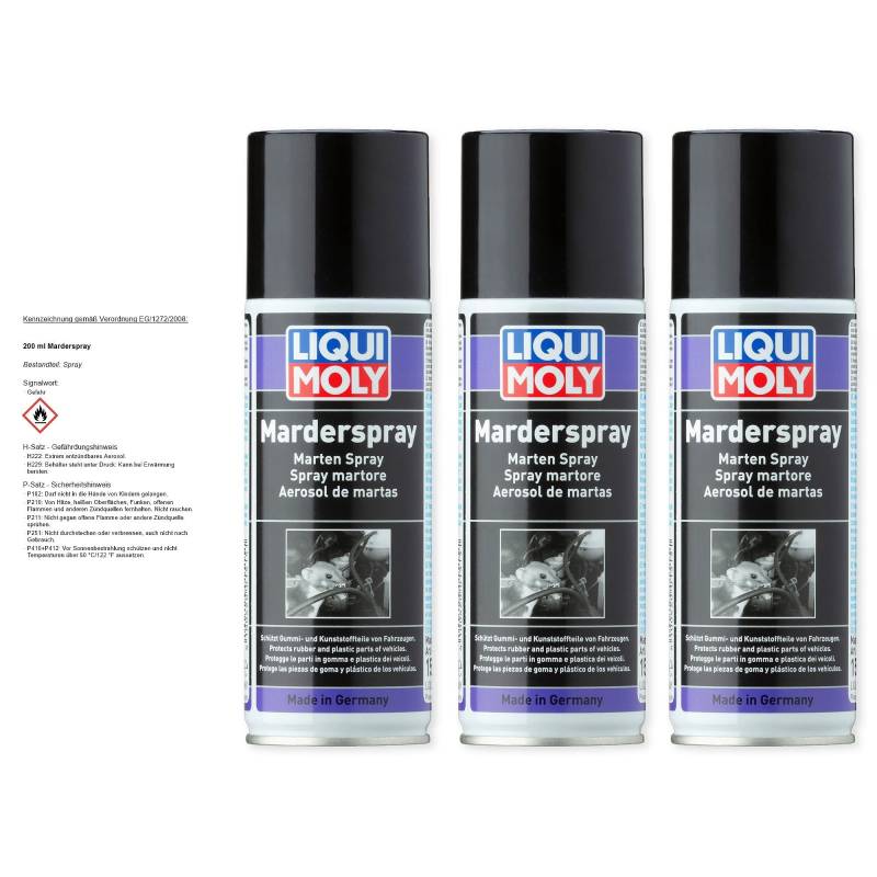 3x LIQUI MOLY 1515 Marder- Schutz Spray 200ml von Liqui Moly