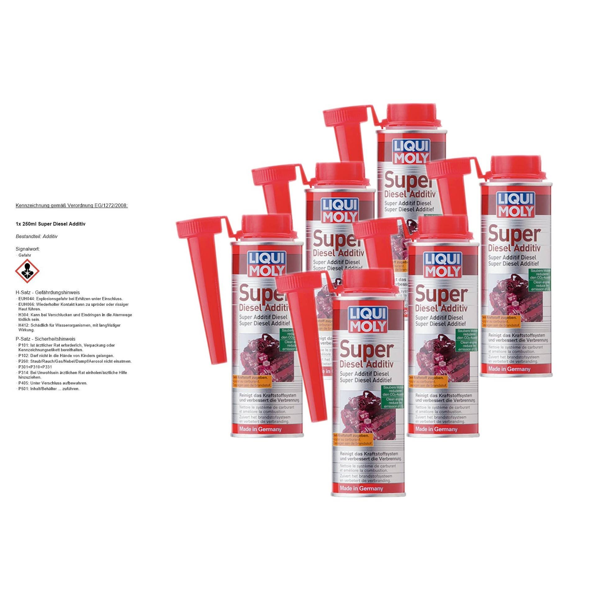 6x LIQUI MOLY 5120 Super Diesel Additiv Kraftstoff Zusatz 250ml 6x LIQUI MOLY 5120 Super Diesel Additiv Kraftstoff Zusatz 250ml von Liqui Moly
