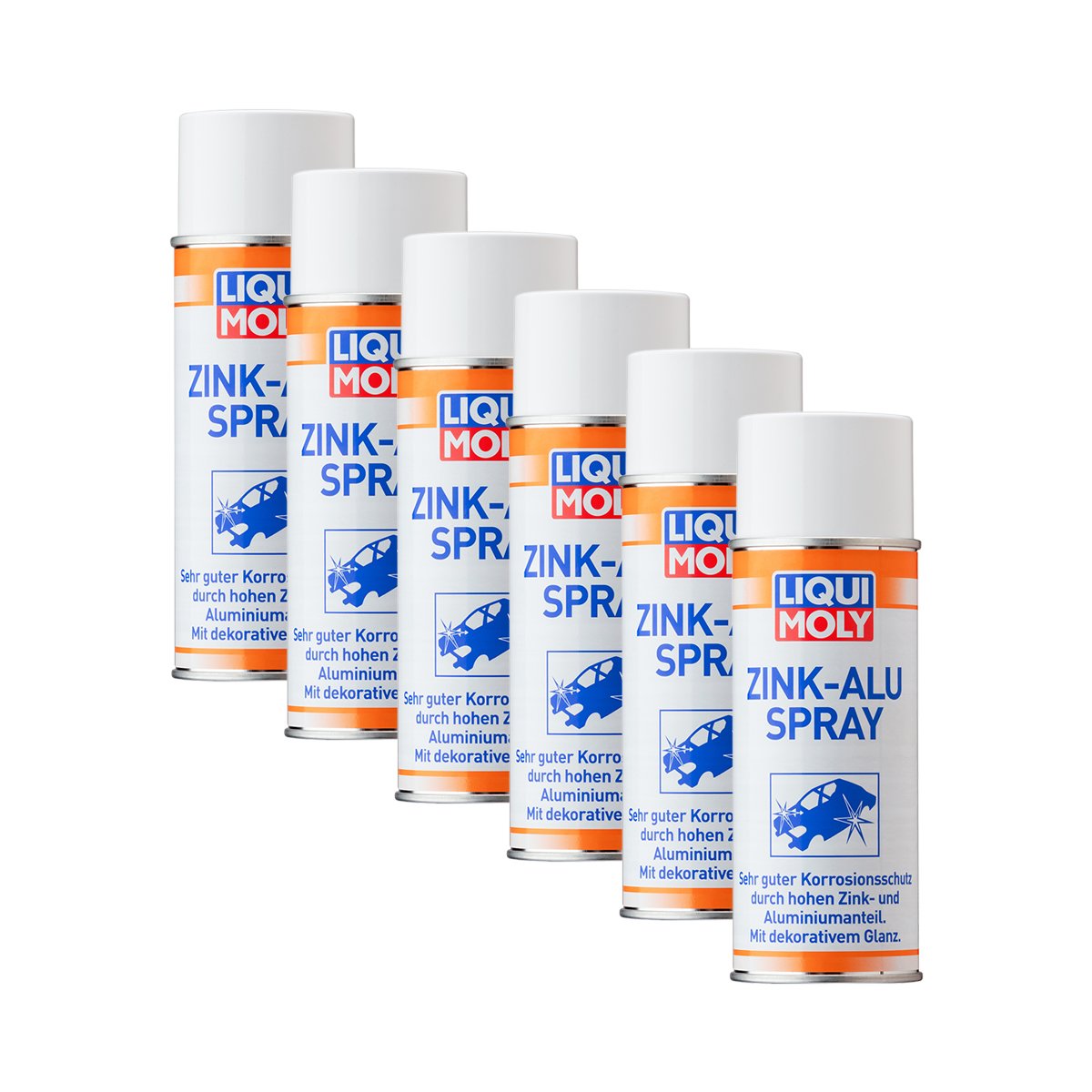 6x LIQUI MOLY 1640 Glanz Zink Spray Zinc Korrosionsschutz RostPflege 400ml von LIQUI-MOLY_bundle