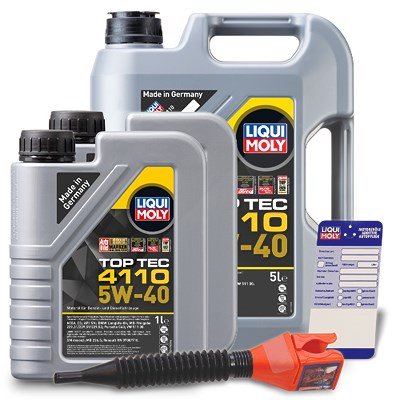 Liqui Moly 7 L Top Tec 4110 5W-40 + Ölwechsel-Anhänger + Einfülltrichter [Hersteller-Nr. 21479] von Liqui Moly