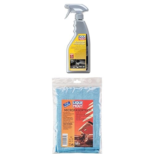 Bundle aus LIQUI MOLY Kunststofftiefenpfleger | 500 ml | Autopflege | Art.-Nr.: 1536 + LIQUI MOLY Microfasertuch | 1 Stk | Autopflege | Art.-Nr.: 1651 von Liqui Moly