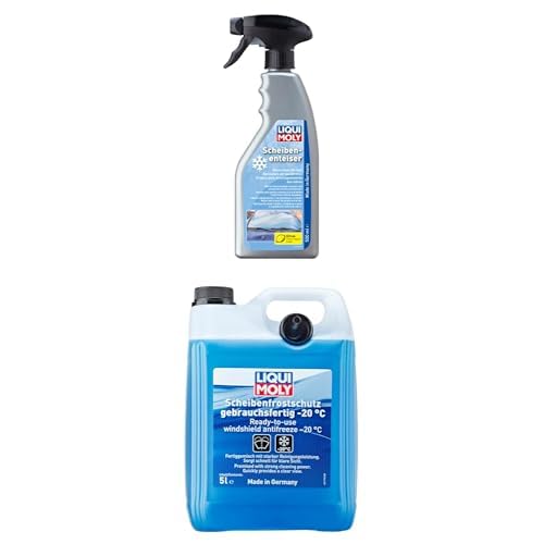 Bundle aus LIQUI MOLY Scheibenenteiser | 500 ml | Winterprodukt | Autpflege | Art.-Nr.: 6902 + Liqui Moly Scheibenfrostschutz gebrauchsfertig -20 °C | 5 L | Wartung | Art.-Nr.: 21795 von Liqui Moly