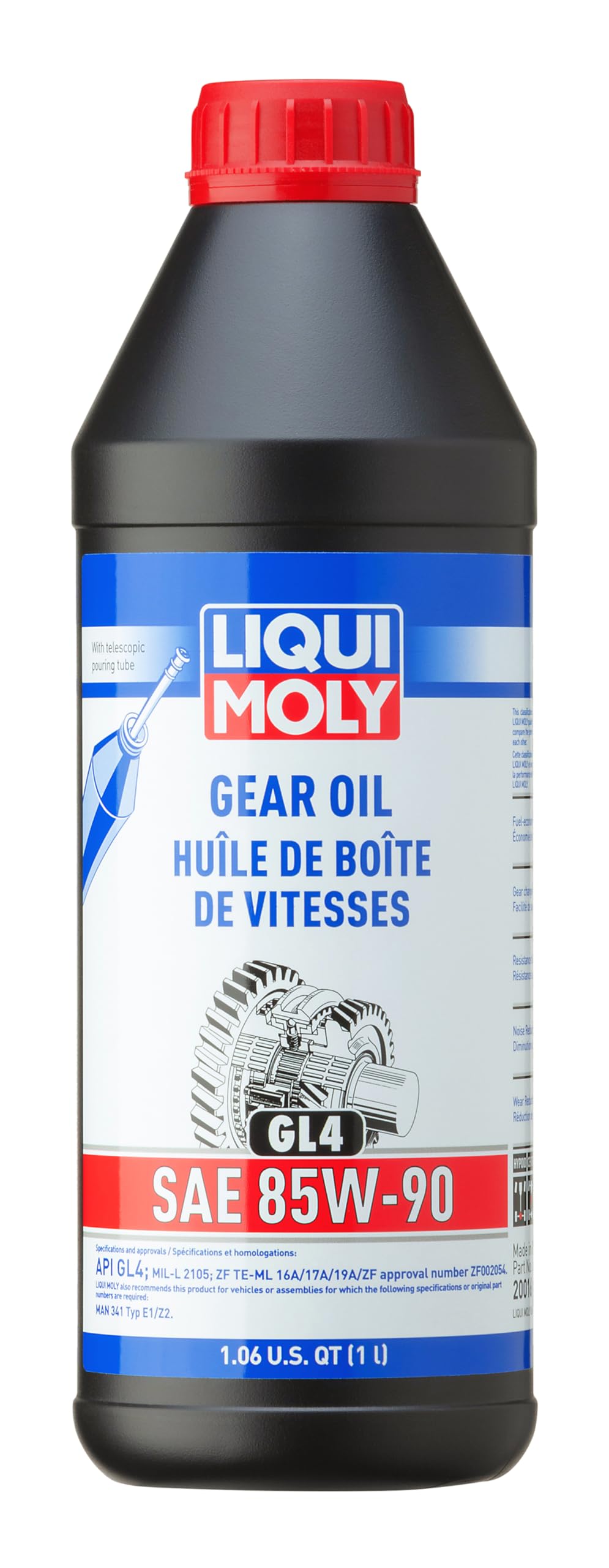 LIQUI MOLY Getriebeöl (GL4) SAE 85W-90 | 1 L | Getriebeöl | Hydrauliköl | Art.-Nr.: 1030 von Liqui Moly