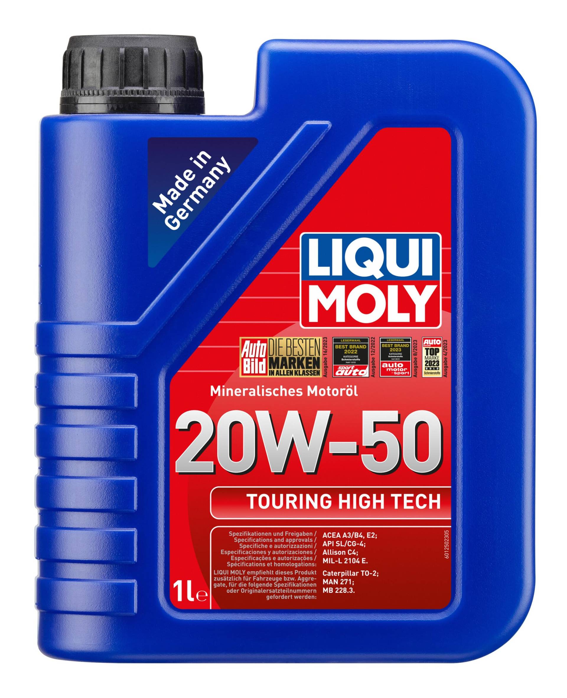 LIQUI MOLY Touring High Tech 20W-50 | 1 L | mineralisches Motoröl | Art.-Nr.: 1250 von Liqui Moly