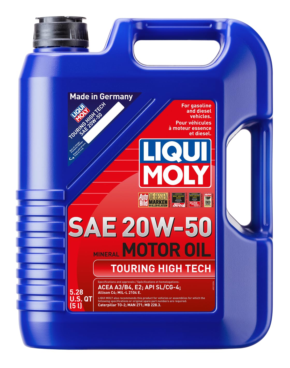 LIQUI MOLY Touring High Tech 20W-50 | 5 L | mineralisches Motoröl | Art.-Nr.: 1255 von Liqui Moly