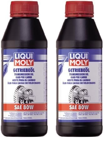 LIQUI MOLY 1401 Getriebeöl (GL4) SAE 80W 500 ml, farblos (Packung mit 2) von Liqui Moly
