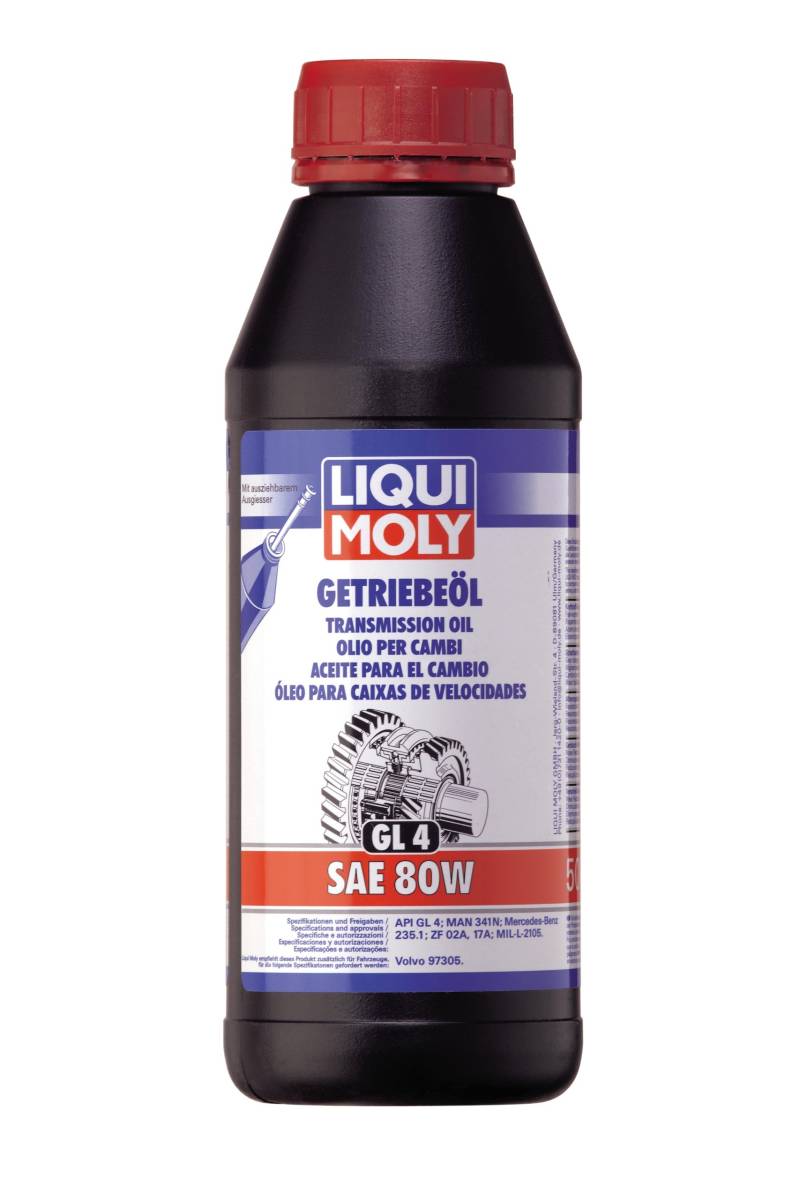 LIQUI MOLY 1401 Getriebeöl (GL4) SAE 80W 500 ml, farblos von Liqui Moly