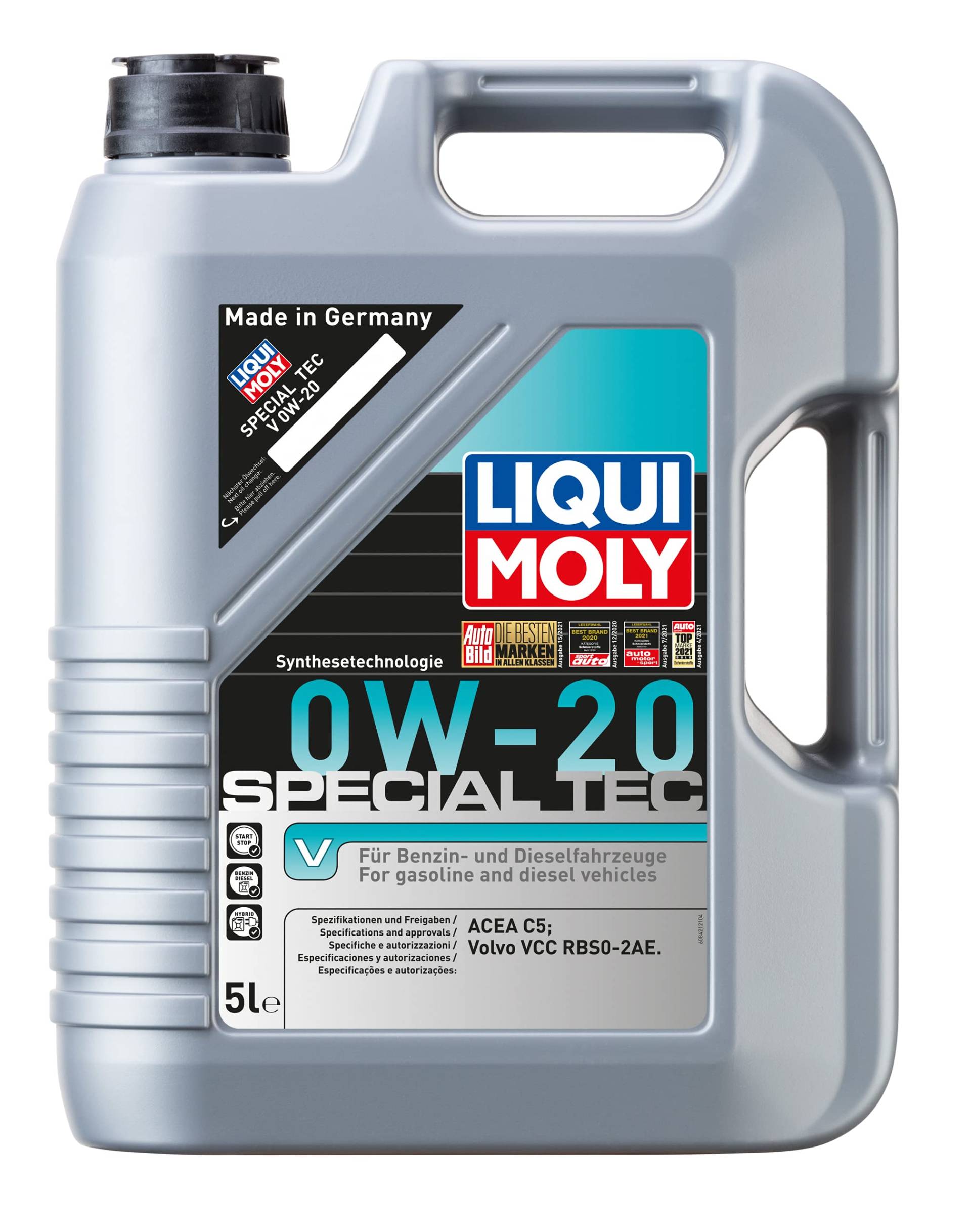 LIQUI MOLY Special Tec V 0W-20 | 5 L | Synthesetechnik Motorenöl | SKU:20632 von Liqui Moly