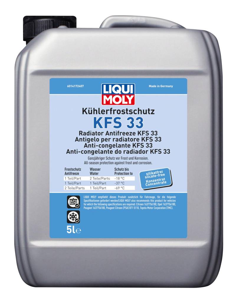 LIQUI MOLY Kühlerfrostschutz KFS 33 | 5 L | Kühlerschutz | Art.-Nr.: 21131, farblos von Liqui Moly