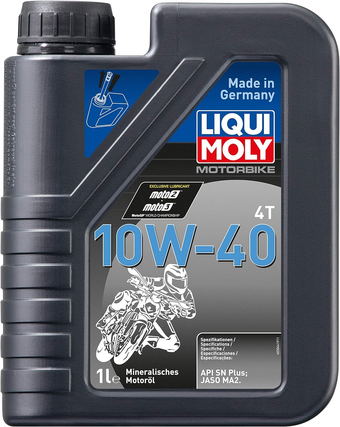 LIQUI MOLY Motorbike 4T 10W-40 | 1 L | Motorrad 4-Takt-Öl | Art.-Nr.: 3044, farblos LIQUI MOLY Motorbike 4T 10W-40 | 1 L | Motorrad 4-Takt-Öl | Art.-Nr.: 3044, farblos von Liqui Moly